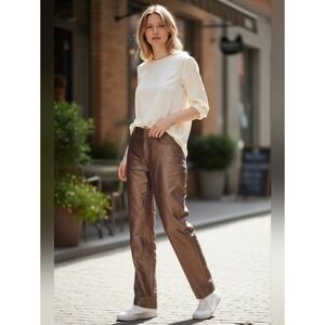Alfani 100% Silk Iridescent Bronze Dress Pants‎ Formal Trousers Womens Size 16